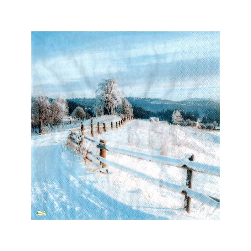 1 serviette Paysage Enneigé-49