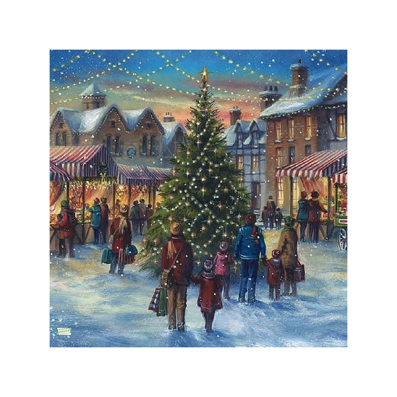 1serviette Paysage Enneigé-54