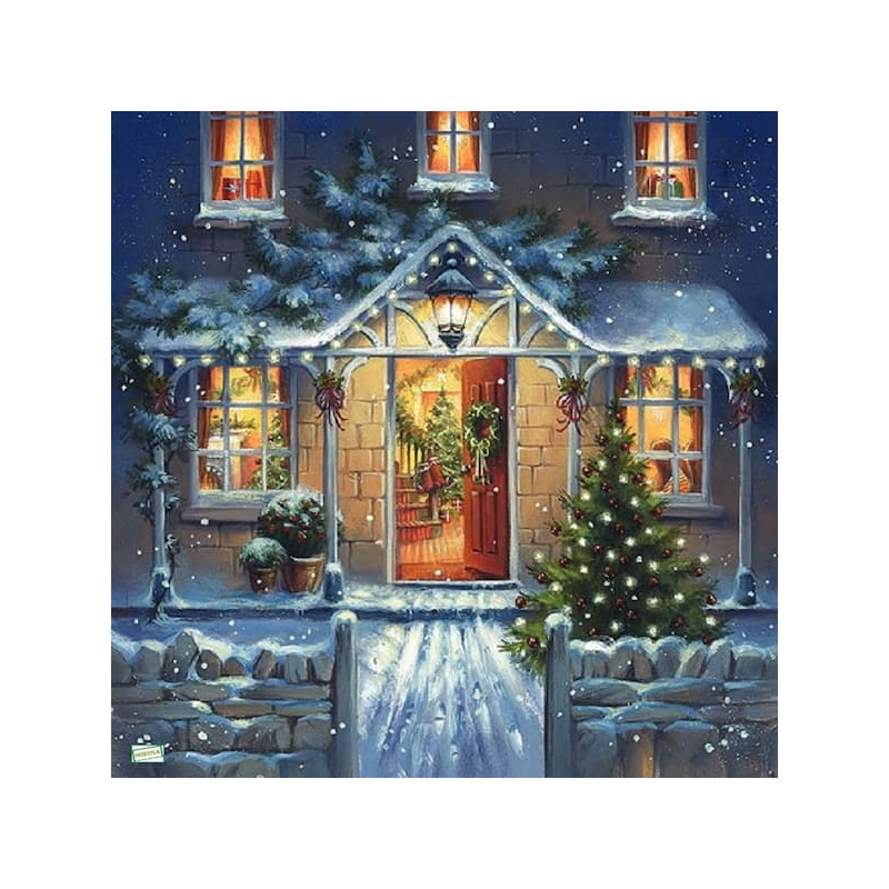 1serviette Paysage Enneigé-55