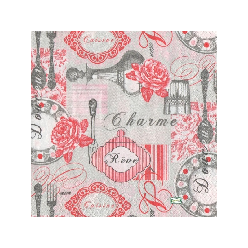 1serviette papier Les Roses-68
