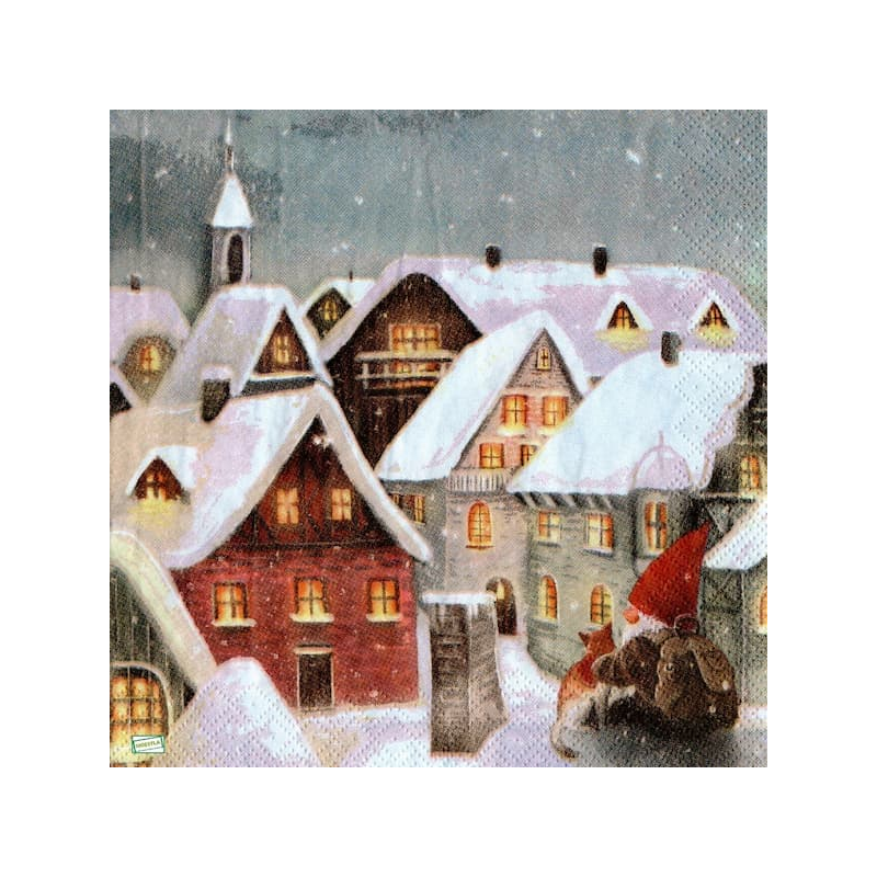 1serviette Paysage Enneigé-76