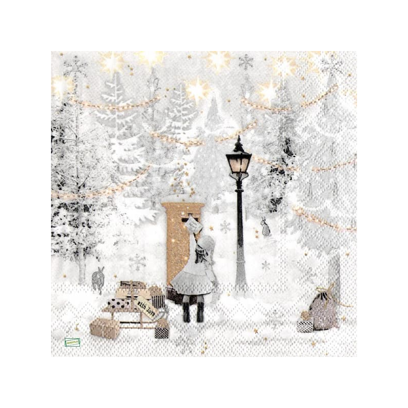 1serviette Paysage Enneigé-77