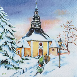 1 serviette Paysage Enneigé-78