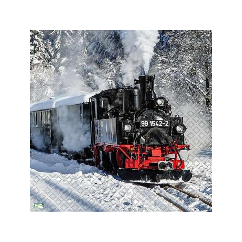 1serviette Paysage Enneigé-80