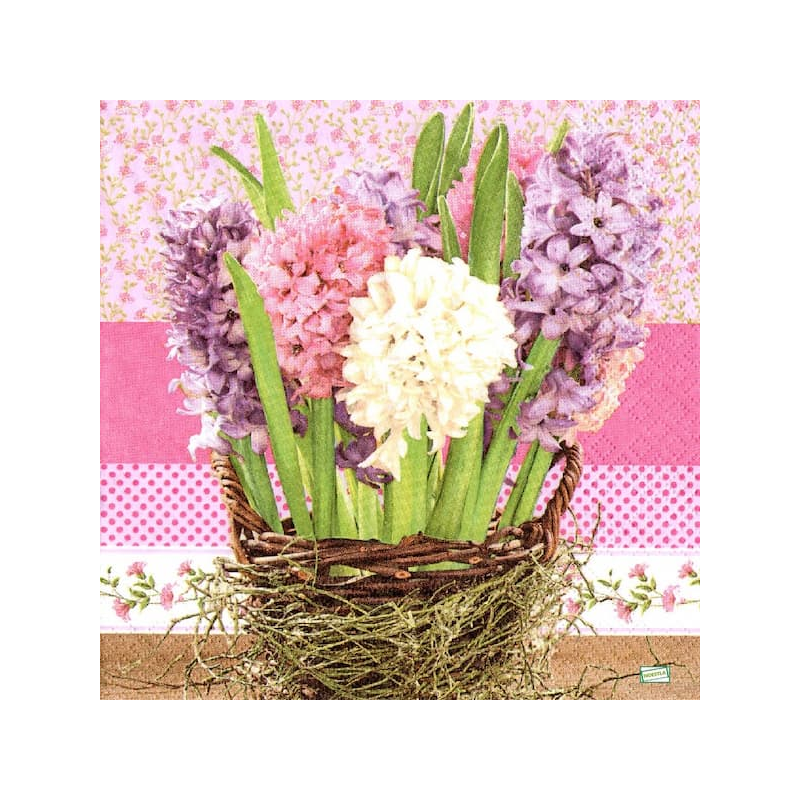 1 serviette Les jacinthes -25