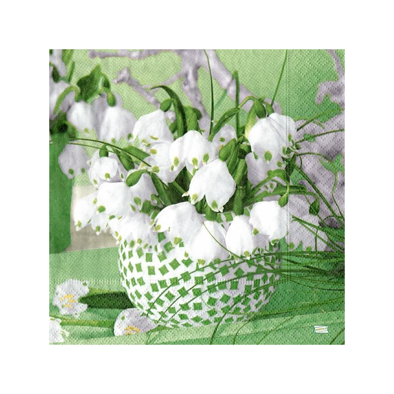 1 serviette Les perce neige-34