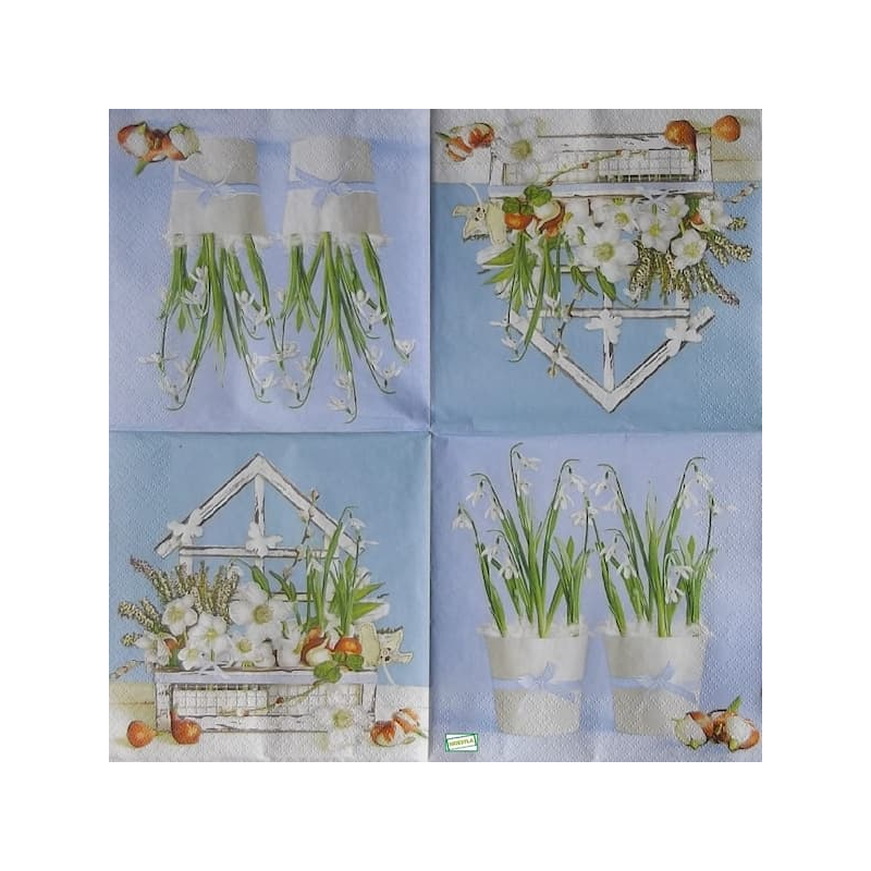 1 serviette Les perce neige-36