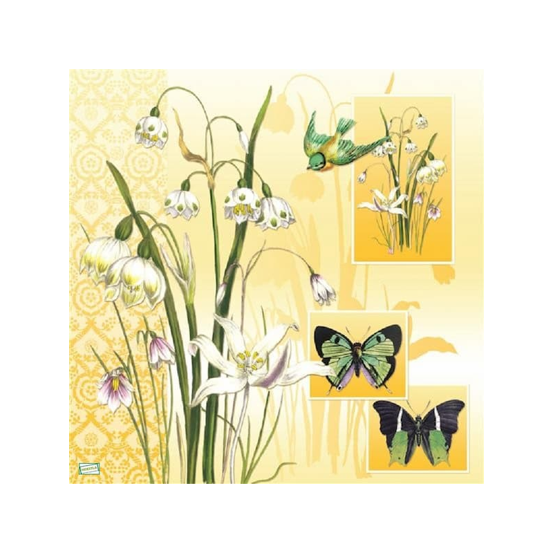 1 serviette Les perce neige-38