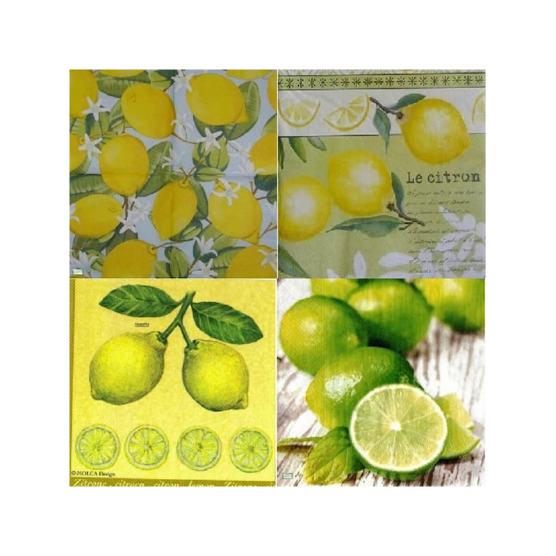4serviettes papier Citrons-LA2