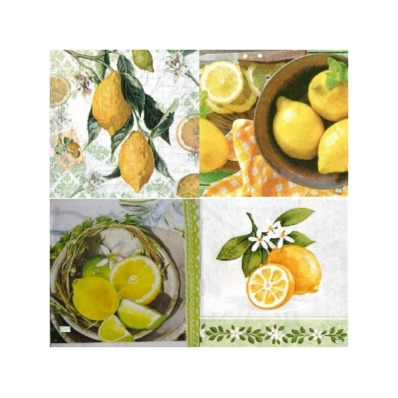 4serviettes papier Citrons-LA3