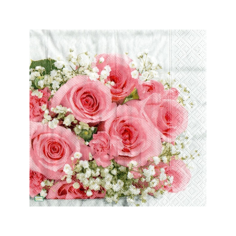 1serviette papier Les Roses-77