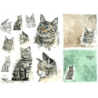 1 papier de riz Chats -R1565