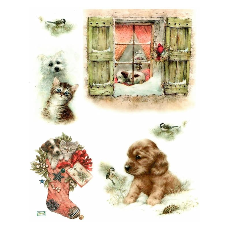 1 papier riz Chiens Chats-BMET4