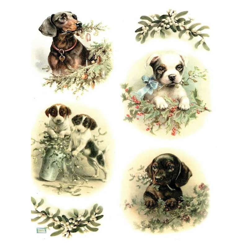 1 papier de riz Chiens -R1016