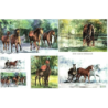 1 papier de riz Chevaux -R1218