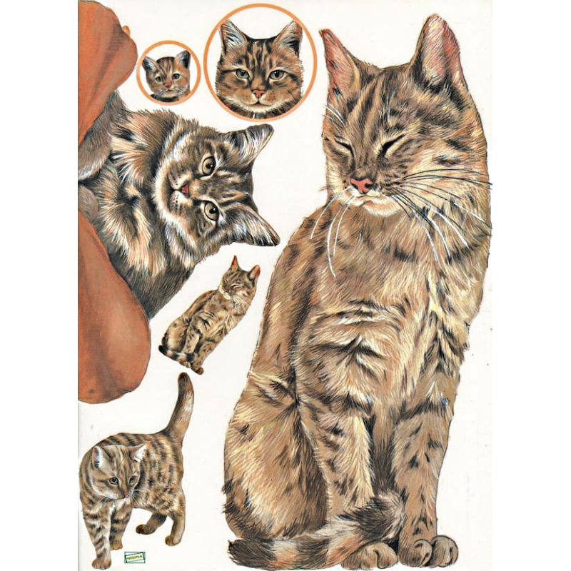 1papier découpage Chats -D0