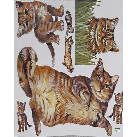 1 papier découpage Chats -D2