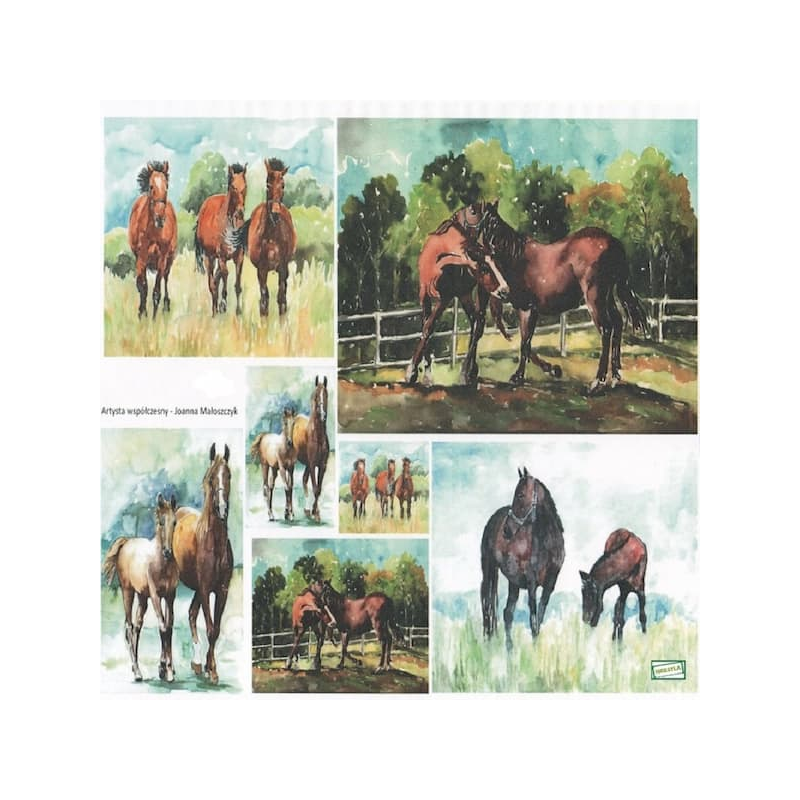 papier découpage Chevaux-D221
