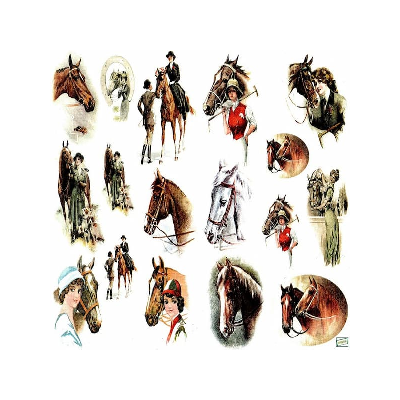 Papier à découper Chevaux-D338