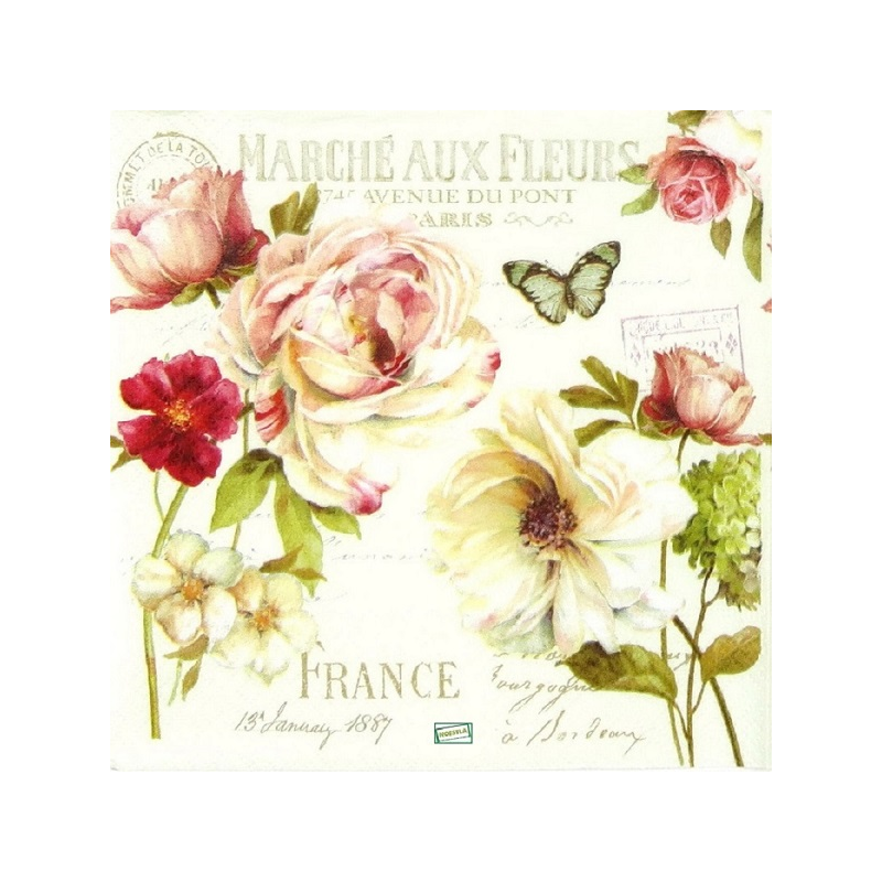 1serviette papier Les Roses-92