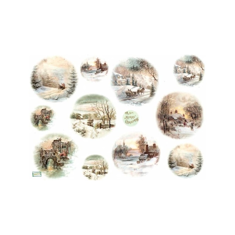 1GRAND papier riz Noêl -R139L