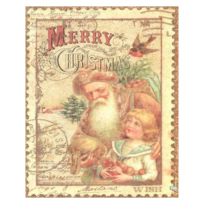 1 papier de riz Noêl -STA18