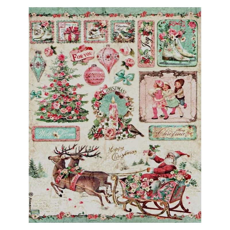 1 papier de riz Noêl-STA22