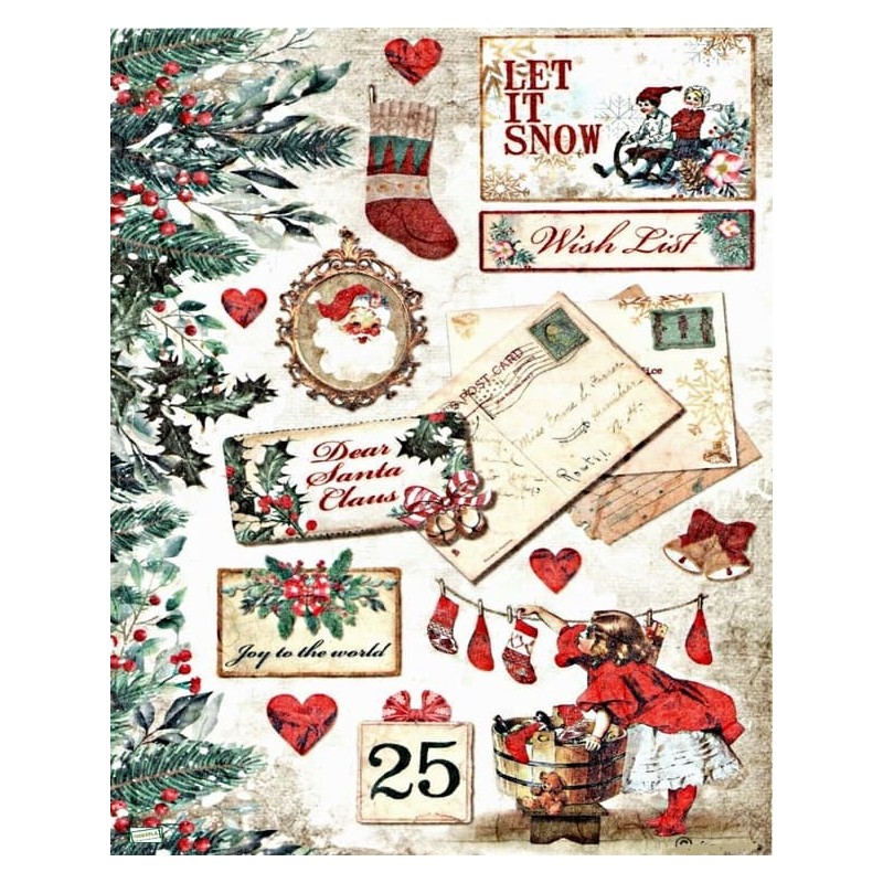 1 papier de riz Noêl -STA24