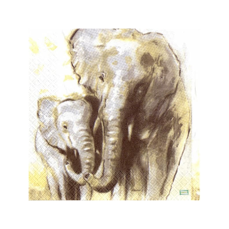 1serviette papier Eléphants-2