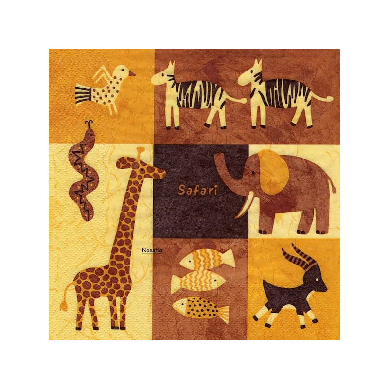 1 serviette Animaux Afrique-6