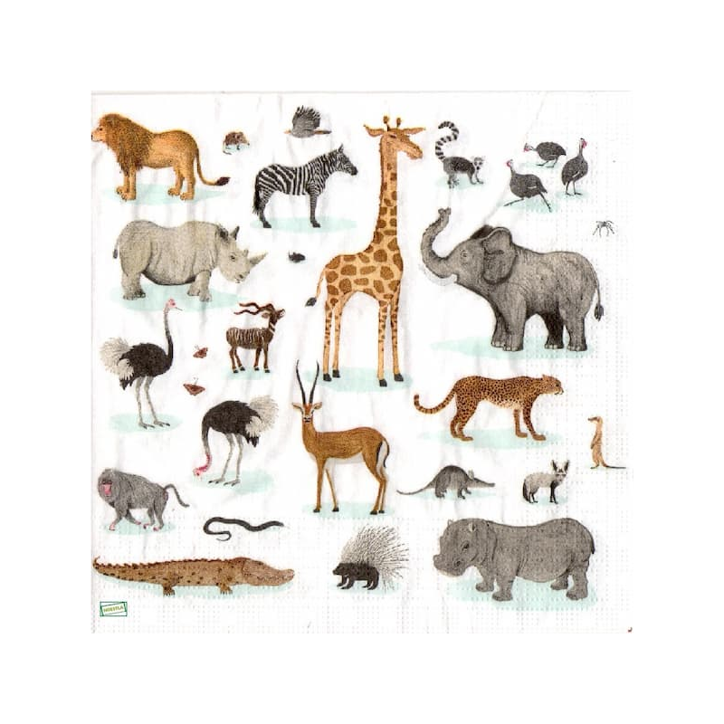 1 serviette Animaux Afrique-15