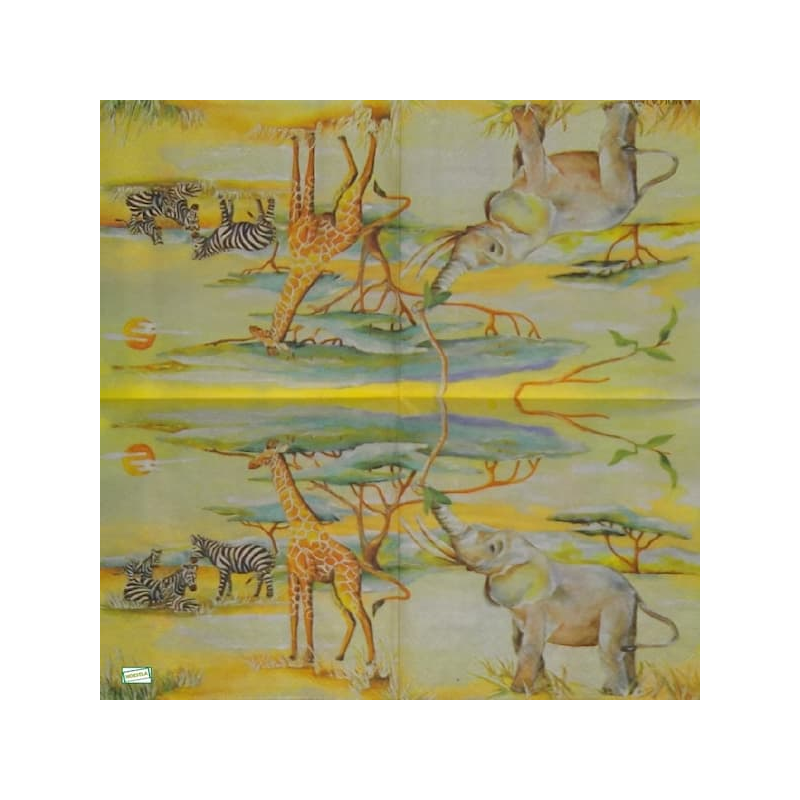 1 serviette Animaux Afrique-16