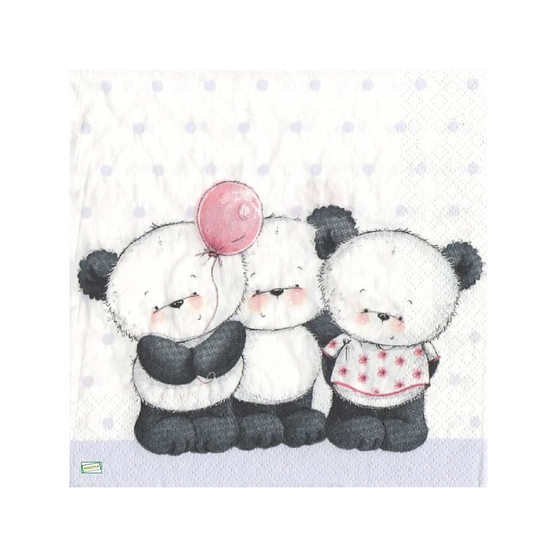 1serviette papier Pandas-21