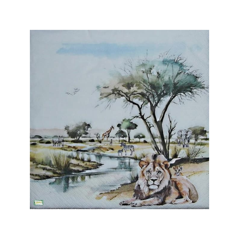 1serviette papier Lion-22