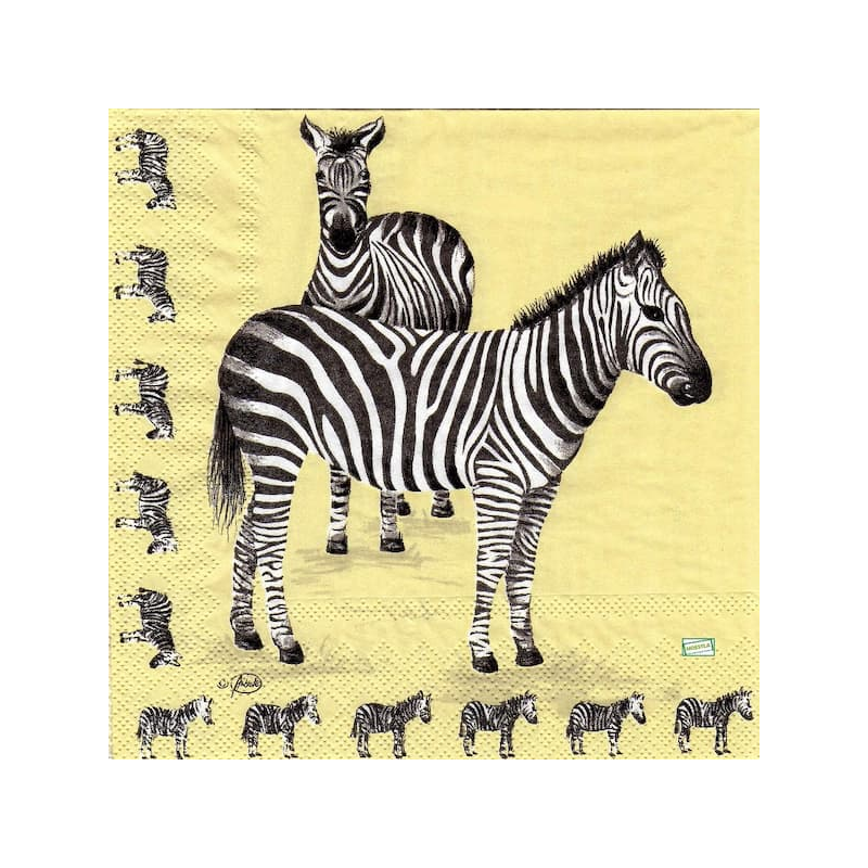 1serviette papier Zèbres-23