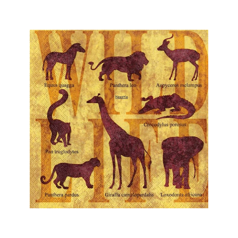 1 serviette Animaux Afrique-24