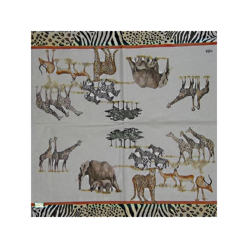 1 serviette Animaux Afrique-27