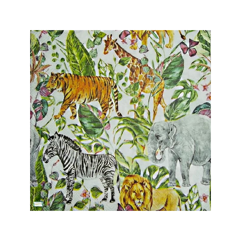 1 serviette Animaux Afrique-30