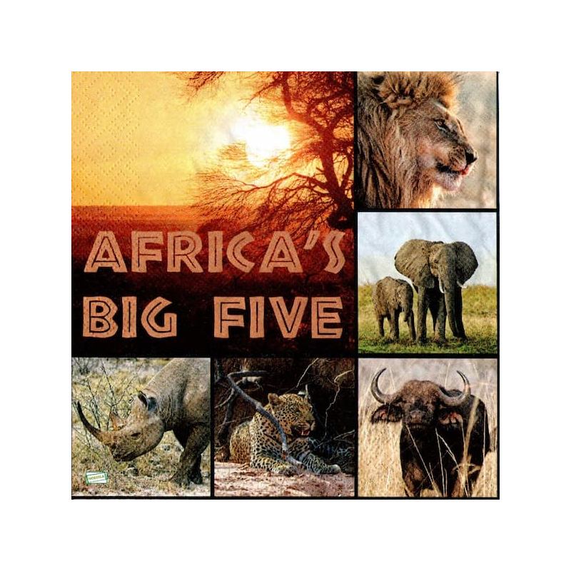 1 serviette Animaux Afrique-32