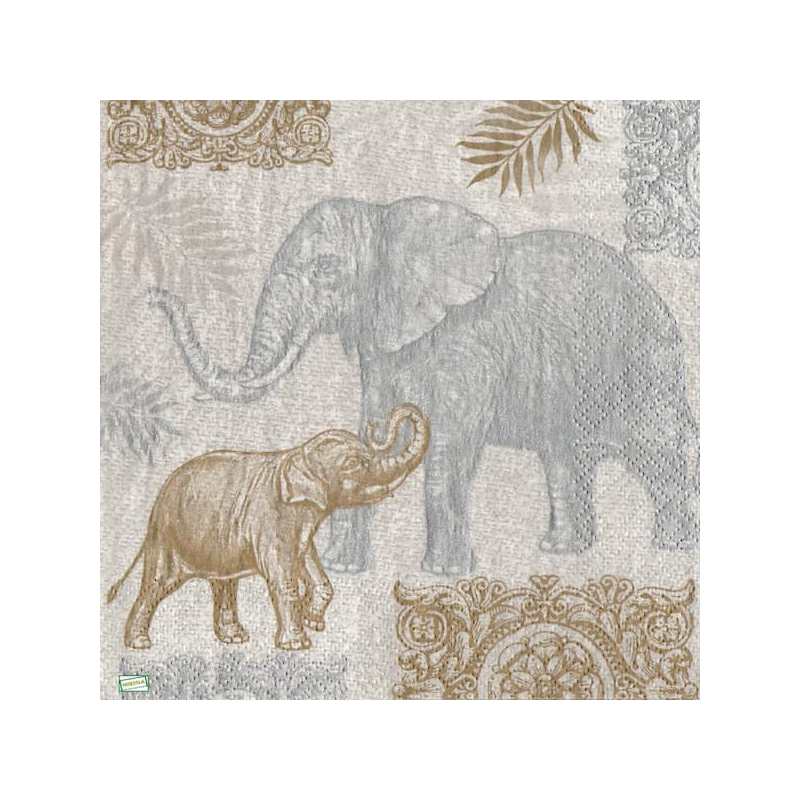 1serviette papier Eléphants-35