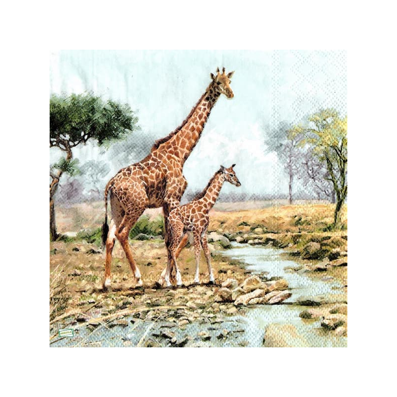 1serviette papier Girafes-39