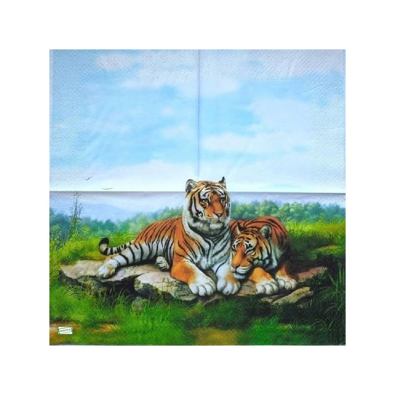1serviette papier Tigres-34