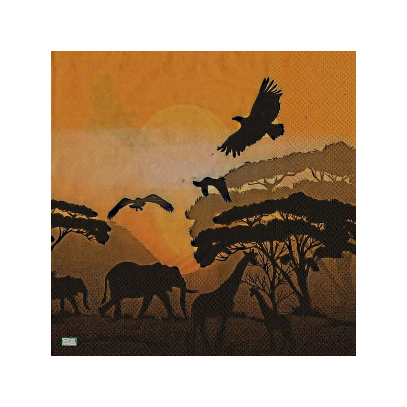 1 serviette Animaux Afrique-53