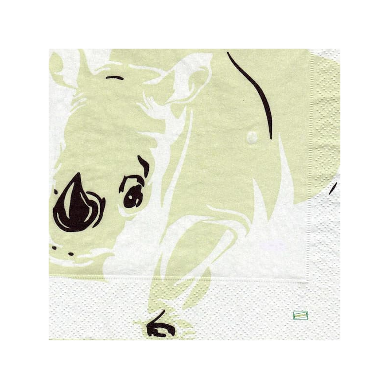 1 serviette Le rhinocéros-75