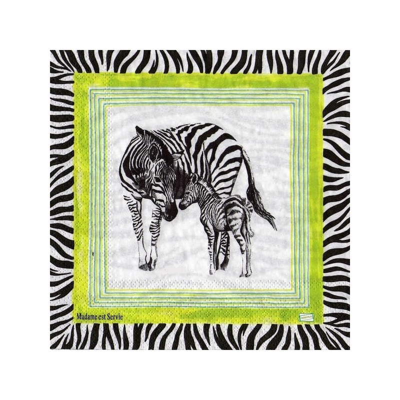 1serviette papier Zèbres-84