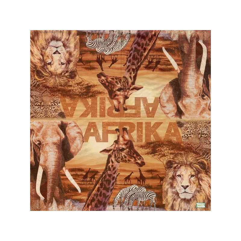 1 serviette Animaux Afrique-91