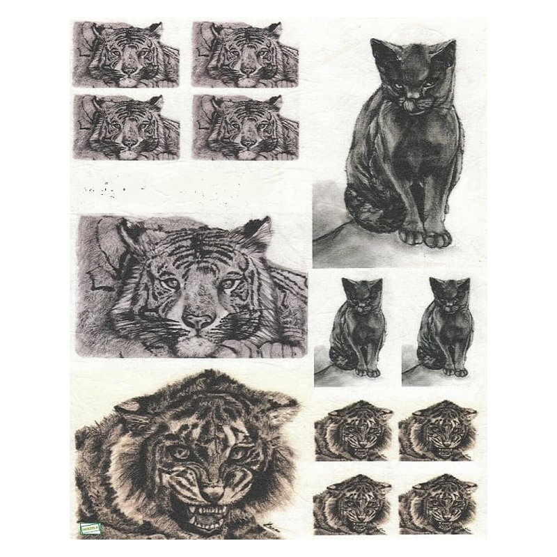 1 papier de riz Animaux  Afrique - R142