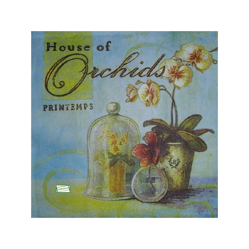 1serviette papier Orchidés-8