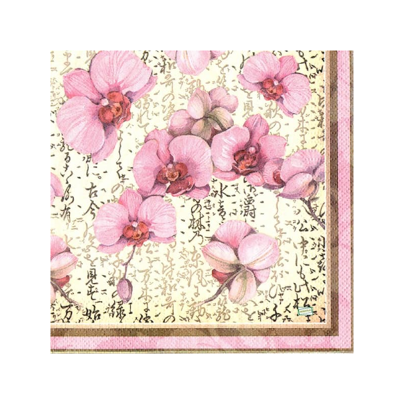 1serviette papier Orchidés-14