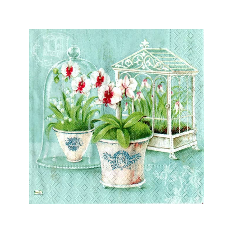 1serviette papier Orchidés-45